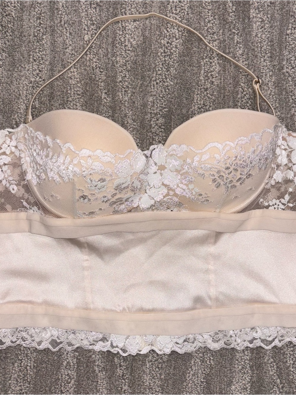 La Perla Silk Corset Bustier Halter Lace Satin Made In Italy Women’s Size 38B